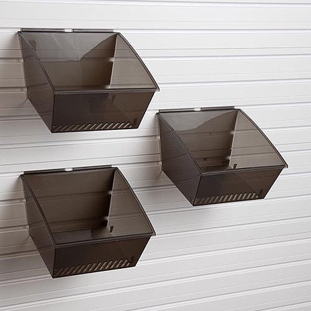 Flow Wall Medium Storage Hard Bin 3 Pack - Black