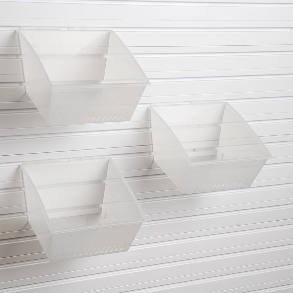 Flow Wall Medium Storage Hard Bin 3 Pack - Clear