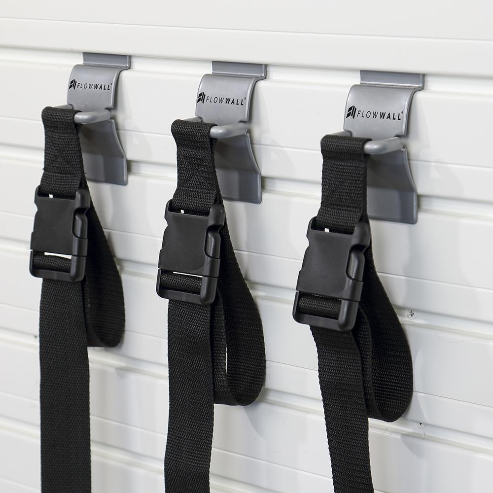 Flow Wall Nylon Strap Storage Hook 3 Pack