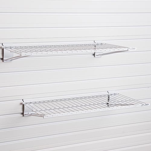 Flow Wall Metal Bracket Shelf 2 Pack - White