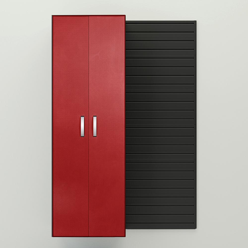 Flow Wall Tall Storage Cabinet - Red Carbon Cabinet