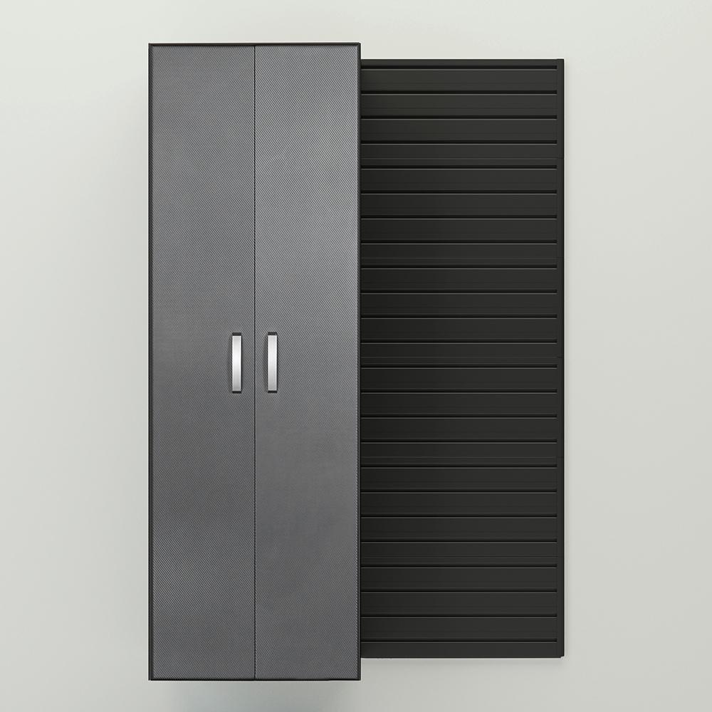 Flow Wall Tall Storage Cabinet - Graphite Carbon Cabinet