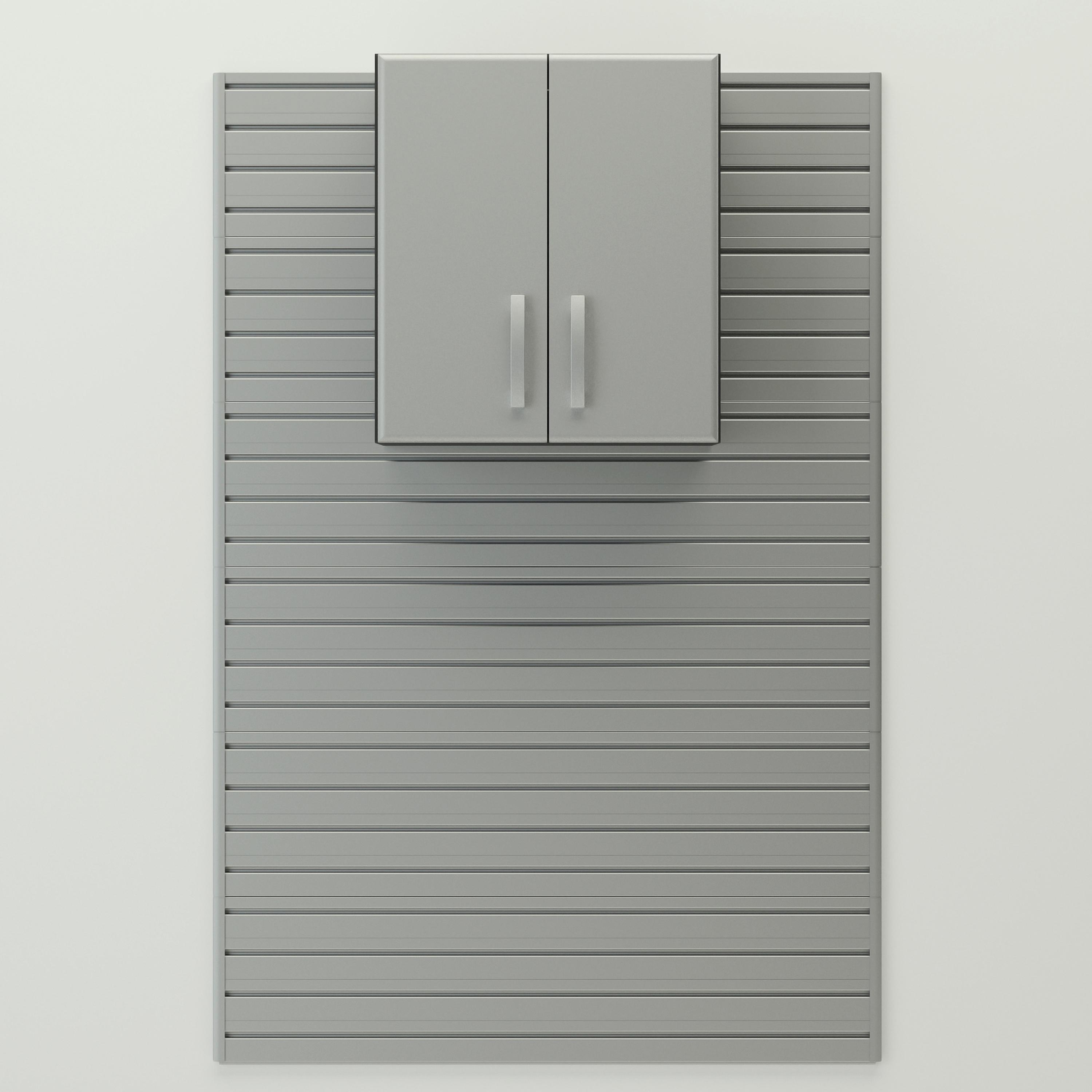 Flow Wall Top Storage Cabinet - Silver Cabinet