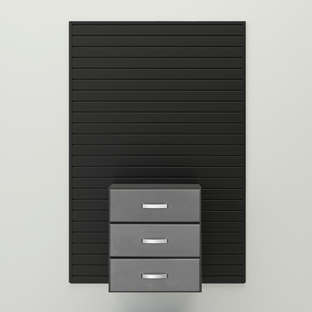 Flow Wall 3 Drawer Storage Cabinet - Graphite Carbon Cabinet