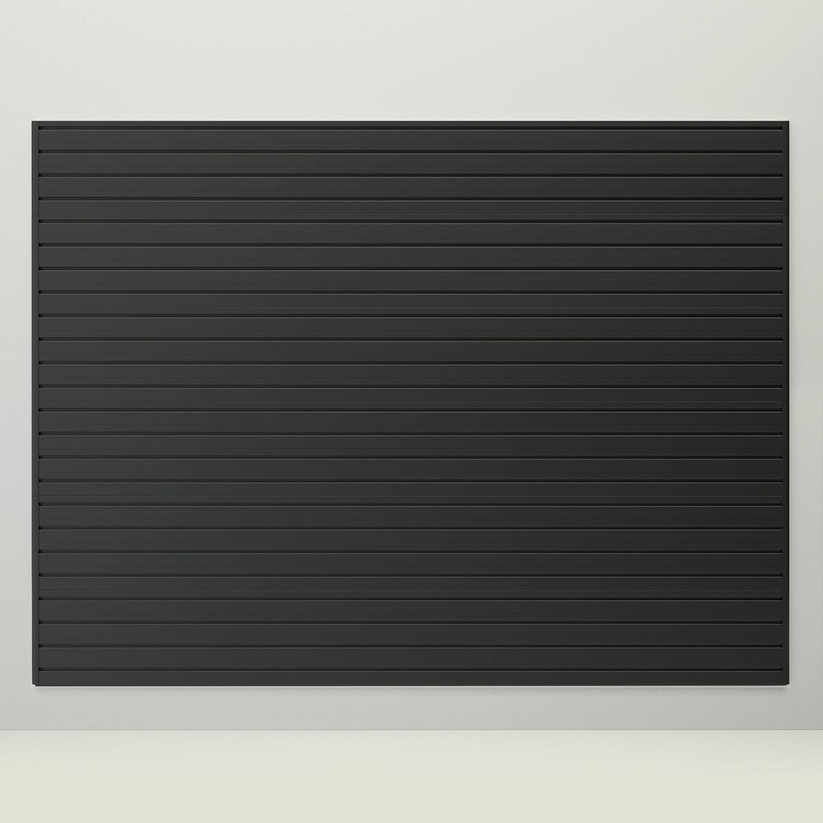 Flow Wall 48 Sq. Ft. Slatwall Panel Pack - Black